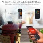 CulinaTech CulinaMeter One: 700FT Wireless Meat Thermometer with LCD Screen, Digital Cooking Food Thermometer for Beef Lamb Turkey, Dual Sensor Measures Internal & Ambient Temp