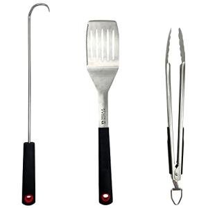 BBQ Butler Barbecue Grill Set - Grill Tongs and Spatula Set - Pigtail - Grill Tools - Grilling Accessories - BBQ Tools Stainless Steel - Three Piece Set