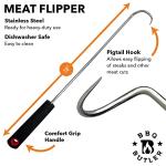 BBQ Butler Barbecue Grill Set - Grill Tongs and Spatula Set - Pigtail - Grill Tools - Grilling Accessories - BBQ Tools Stainless Steel - Three Piece Set