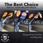 BBQ Butler Barbecue Grill Set - Grill Tongs and Spatula Set - Pigtail - Grill Tools - Grilling Accessories - BBQ Tools Stainless Steel - Three Piece Set