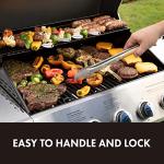 Cuisinart CGS-1100 (Spatula, Locking Tongs, Fork, Basting Brush) 4-Piece Grill Tool Set, Ash Wood Handle