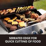 Cuisinart CGS-1100 (Spatula, Locking Tongs, Fork, Basting Brush) 4-Piece Grill Tool Set, Ash Wood Handle