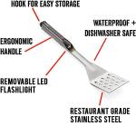 Grill Light Grill Spatula & Tongs Grilling Set | Restaurant Grade Stainless Steel | Super Bright LED Light to Grill in Dark | Waterproof & Dishwasher Safe | Camping Barbecue Grilling Tongs Spatula