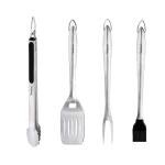 VehiChef BBQ Tools, Grill Tools Set with Spatula, Tongs, Brush, Fork, Stainless Steel Grill Tools, Heavy Duty BBQ Grill Accessories Tools, Grill Set for Outdoor Grill, Grilling Gifts for Men Women