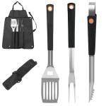 ZXiaJUMCR BBQ Grill Tools Set,Heavy Duty Stainless Steel BBQ Grilling Accessories Set, Spatula, Fork, Tongs|with Storage Bag Complete Barbecue Accessories Kit,for Outdoor Barbecue loversgift.