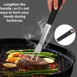 ZXiaJUMCR BBQ Grill Tools Set,Heavy Duty Stainless Steel BBQ Grilling Accessories Set, Spatula, Fork, Tongs|with Storage Bag Complete Barbecue Accessories Kit,for Outdoor Barbecue loversgift.