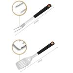 ZXiaJUMCR BBQ Grill Tools Set,Heavy Duty Stainless Steel BBQ Grilling Accessories Set, Spatula, Fork, Tongs|with Storage Bag Complete Barbecue Accessories Kit,for Outdoor Barbecue loversgift.