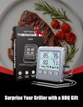 Vuwwey Dual Probe Meat Thermometer Digital for Cooking, Grilling & Smoking with Large LCD Backlight & Alarm, Kitchen Food Grill Thermometer, Smoker Accessories for BBQ, Oven, Oil Fry, Gifts for Men