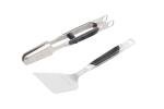 Everdure Premium Pack of 2 BBQ Tool Kit: Brushed Stainless Steel Tongs and Spatula with Soft Grip Handles, Durable Heavy-Duty Grilling Tools and Cooking Utensils Set