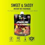Reggae Spice Jamaican Jerk BBQ Marinade | 60-Second Authentic Wet Rub Seasoning Sauce for Cooking Meats | Gluten Free, Vegan, and Keto Friendly | 11 oz (Sweet & Sassy Pouch)