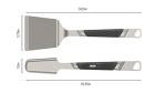 Everdure Premium Pack of 2 BBQ Tool Kit: Brushed Stainless Steel Tongs and Spatula with Soft Grip Handles, Durable Heavy-Duty Grilling Tools and Cooking Utensils Set