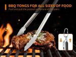 BBQ Grill Accessories, 18” Heavy Duty BBQ Grill Tools Set with Silicone Handle, BBQ Grill Set with Tongs, Spatulas, and Forks, Perfect Grill Utensils Gift for Men, Stainless Steel Grilling Tools.