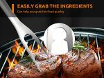 BBQ Grill Accessories, 18” Heavy Duty BBQ Grill Tools Set with Silicone Handle, BBQ Grill Set with Tongs, Spatulas, and Forks, Perfect Grill Utensils Gift for Men, Stainless Steel Grilling Tools.