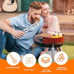 Ribber 7-Piece Stainless Steel Grill Tool Set, BBQ Accessories and Grill Tools with Grill Tongs, spatulas, Fork, Basting Brush,Cleaning Brushes, Skewers, and Case,Gifts for Men