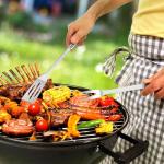 Ribber 7-Piece Stainless Steel Grill Tool Set, BBQ Accessories and Grill Tools with Grill Tongs, spatulas, Fork, Basting Brush,Cleaning Brushes, Skewers, and Case,Gifts for Men