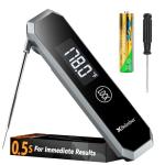 Meat Thermometer Digital, 0.5 Sec Instant Read Food Thermometer for Cooking Grilling Air Fryer, Kitchen Cooking Food Thermometer for BBQ Smoker Oil Fry Candy Thermometers (Grey)