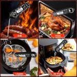 Instant Read Meat Thermometer Digital for Cooking and Grilling, Kitchen Food Thermometer with Foldable Probe Large Backlight Screen & Calibration for BBQ, Smoker, Air Fryer, Oil Fry, Turkey, Beef