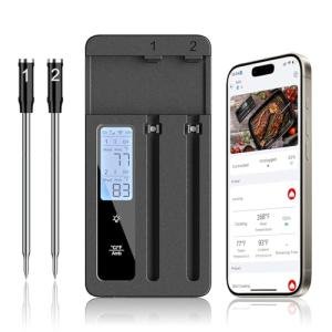 Wireless Meat Thermometer with Dual Probes & Alerts