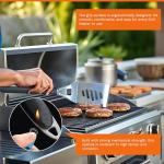 Grill Masters Club 4-in-1 BBQ Spatula | Multifunctional Stainless Steel Grill Spatula with Polypropylene Handle, Serrated Edges, Bottle Opener | Perfect for BBQ grills, kebabs for Camping & Picnics