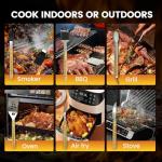 Grill Tool Set, Wooden Grilling Accessories, Heavy Duty Stainless Steel BBQ Grill Tools Set for Outdoor Grill with Spatula, Tongs Aluminum Case for Camping Backyard Barbecue, Grill Set for Men Women