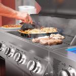 4 Burner Stainless Steel Propane Grill with Side Burner