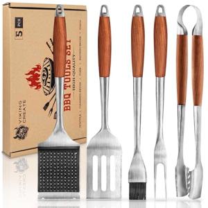 Premium BBQ Tool Set with 5 Essential Accessories