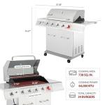 Royal Gourmet Stainless Steel Gas Grill with Rotisserie