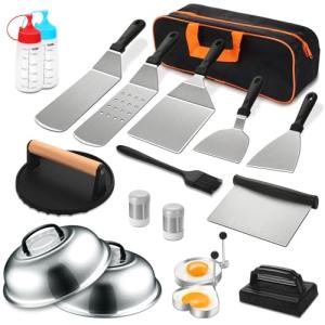 19-Piece Griddle Accessories Kit for Outdoor Grilling