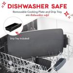 DASH Electric Griddle with Nonstick Plate and Drip Tray