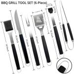 Heavy Duty 6-Piece BBQ Tool Set
