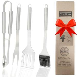 Stainless Steel 4-Piece BBQ Grill Tool Set