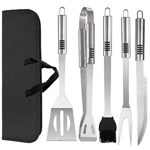6-Piece Stainless Steel BBQ Grill Tool Set