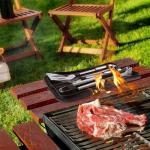 Stainless Steel BBQ Tool Set with Storage Bag