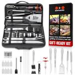 SpartaSake 24-Piece Stainless Steel BBQ Tool Set