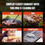 SpartaSake 24-Piece Stainless Steel BBQ Tool Set