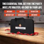 SpartaSake 24-Piece Stainless Steel BBQ Tool Set