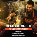 SpartaSake 24-Piece Stainless Steel BBQ Tool Set