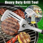 Stainless Steel BBQ Spatula with Silicone Handle