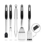 5-Piece Stainless Steel BBQ Grilling Tools Set