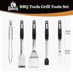 5-Piece Stainless Steel BBQ Grilling Tools Set