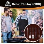 5-Piece Stainless Steel BBQ Grilling Tools Set