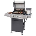 Unovivy 3-Burner Gas Grill with Side Burner