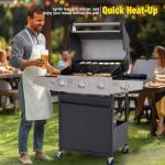 Unovivy 3-Burner Gas Grill with Side Burner