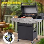 Unovivy 3-Burner Gas Grill with Side Burner