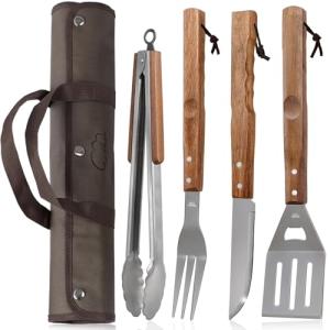 BBQ Grill Accessories Set with Ergonomic Handles