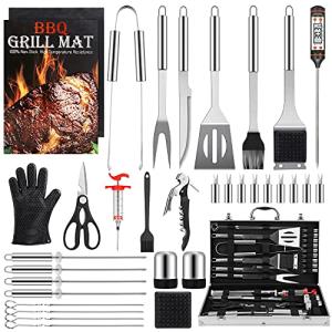34PCS BBQ Grill Tool Set with Aluminum Case