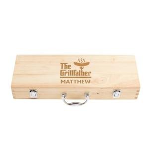 Personalized 11pc BBQ Grill Set for Dad