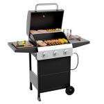 ROVSUN 3-Burner Propane Gas Grill with Folding Shelves