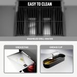 ROVSUN 3-Burner Propane Gas Grill with Folding Shelves