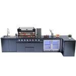 Modular BBQ Kitchen Island with Electric Rotisserie